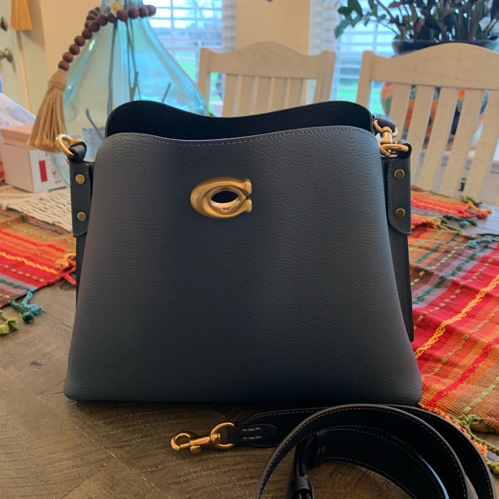 New in mint condition, limited blue Coach Willow bag.